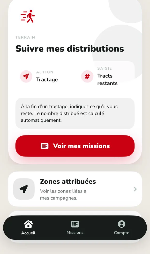 Tract&Boite : retrouver ses missions